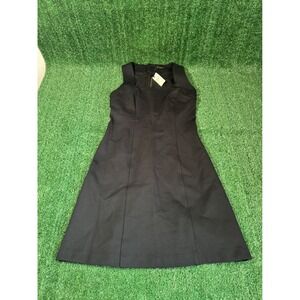 Banana Republic Petite Black Square Neck Sleeveless Sheath Dress NWOT Size 0